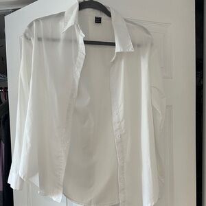 SHEIN Elegant White Button Down Shirt